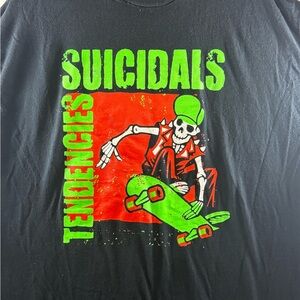 Suicidal tendencies concert tee Gildan Black T-Shirt with Green Graphic